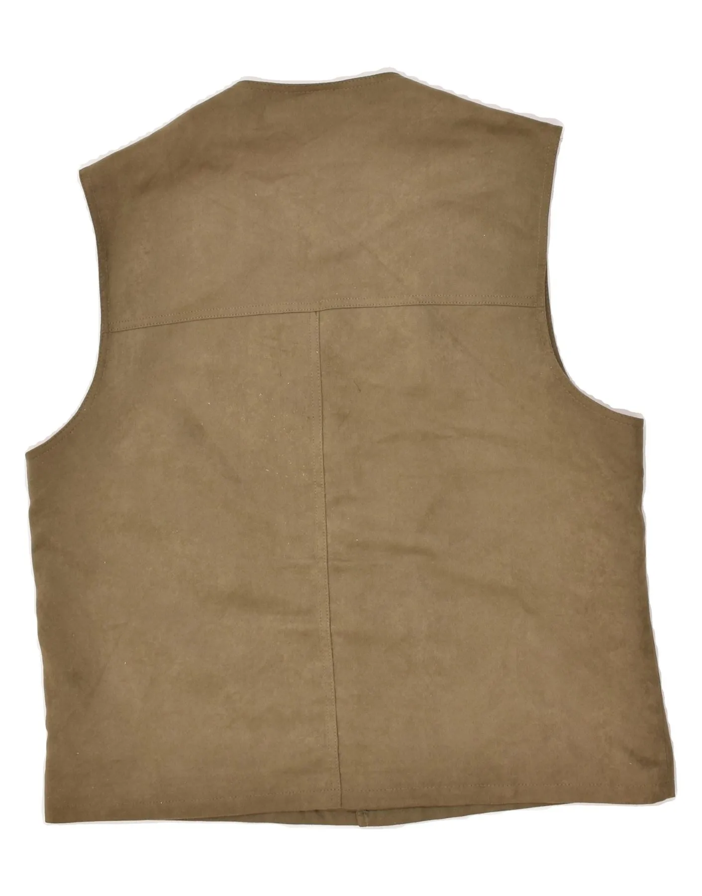 C&A Mens Slim Fit Gilet IT 54 2XL Brown Polyester