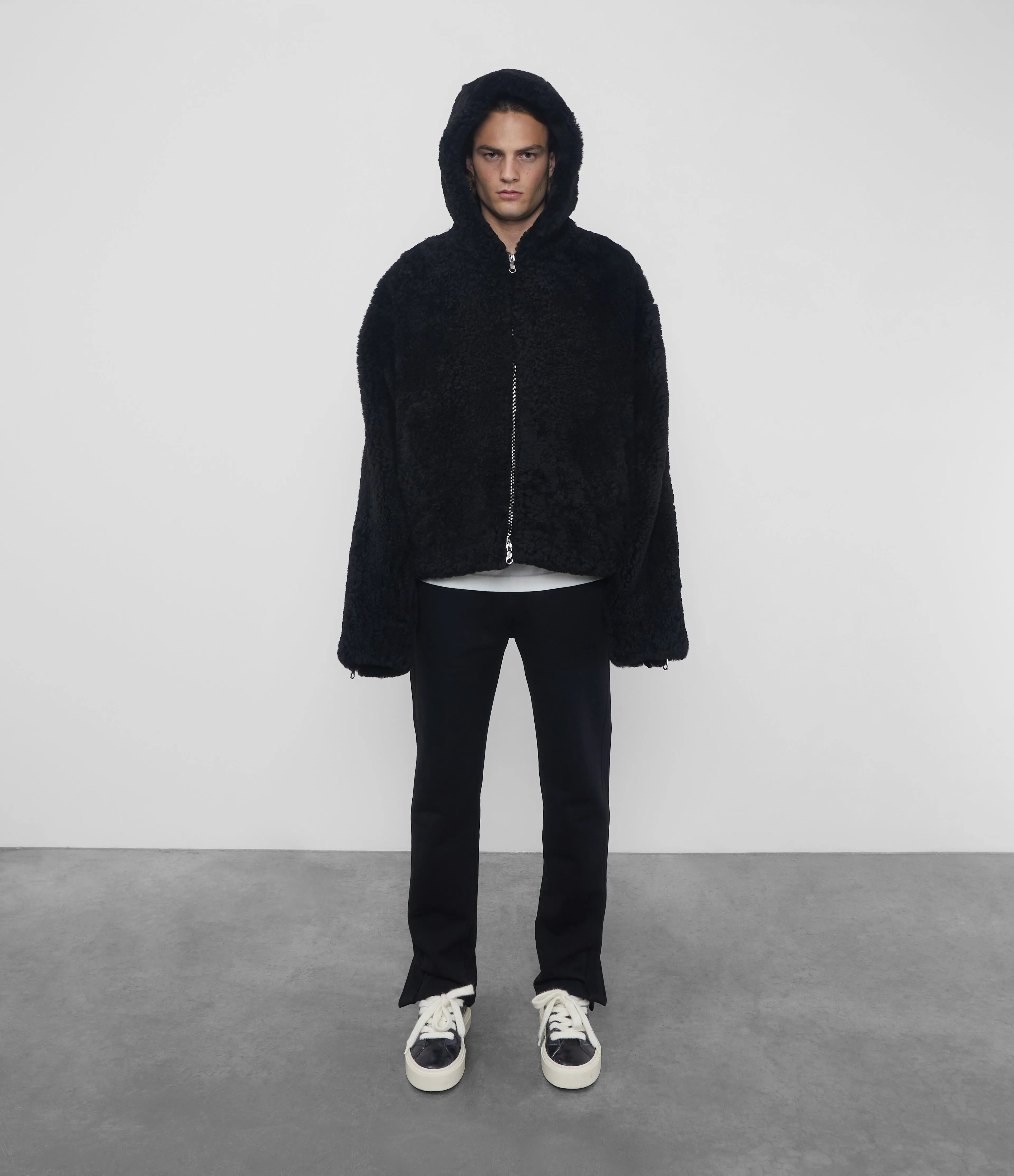 CB HOODED SHEARLING JACKET