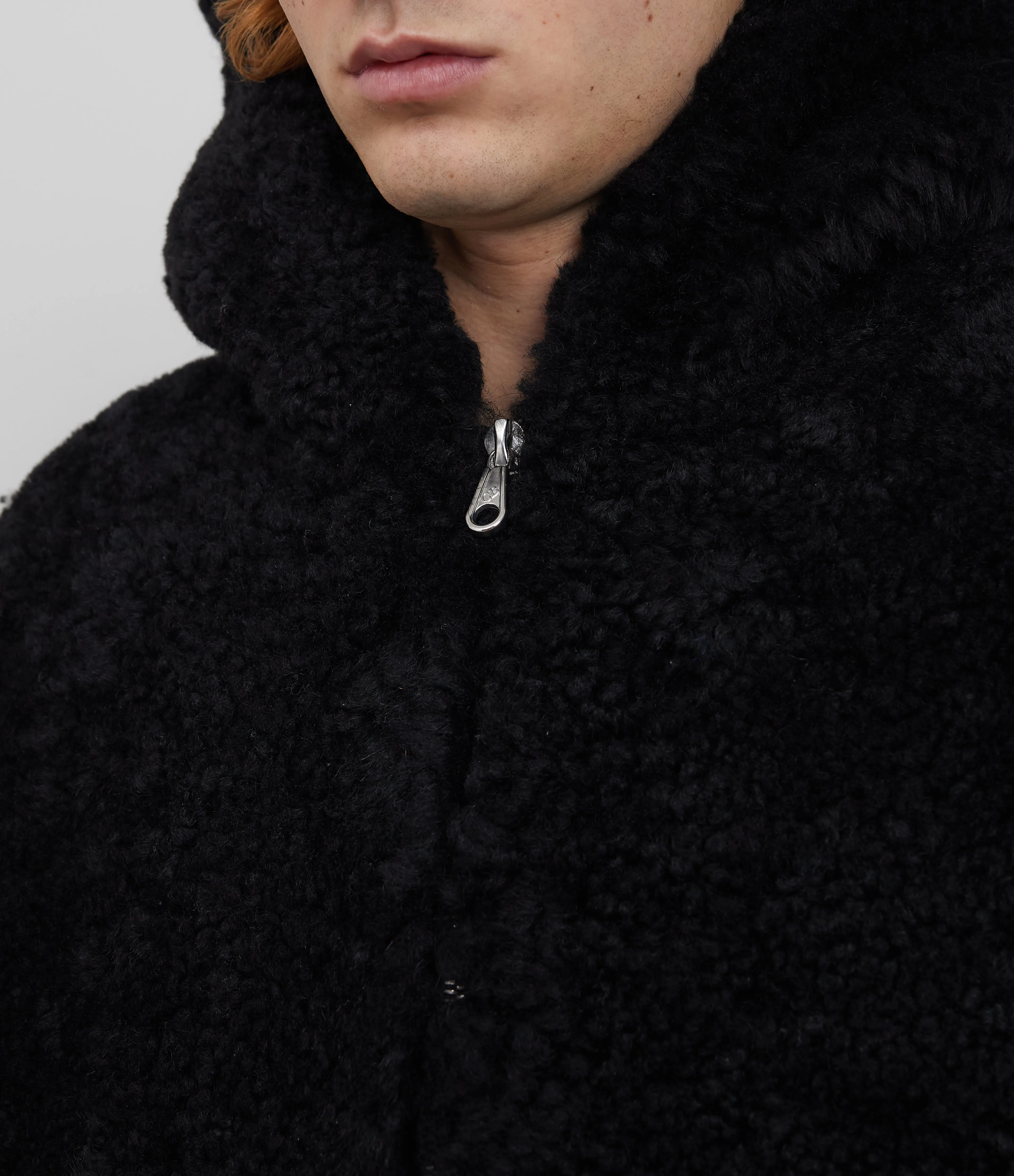 CB HOODED SHEARLING JACKET