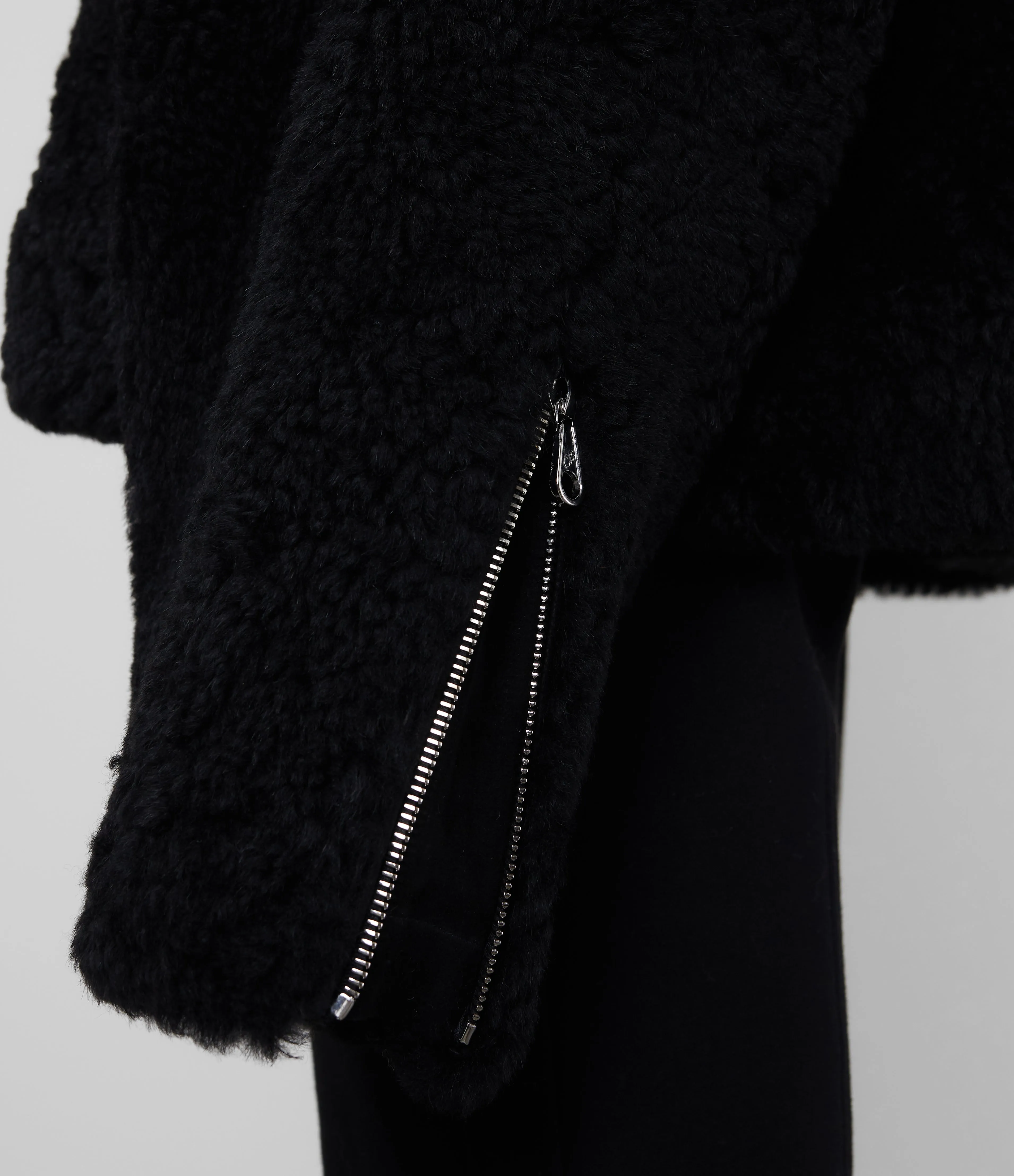 CB HOODED SHEARLING JACKET