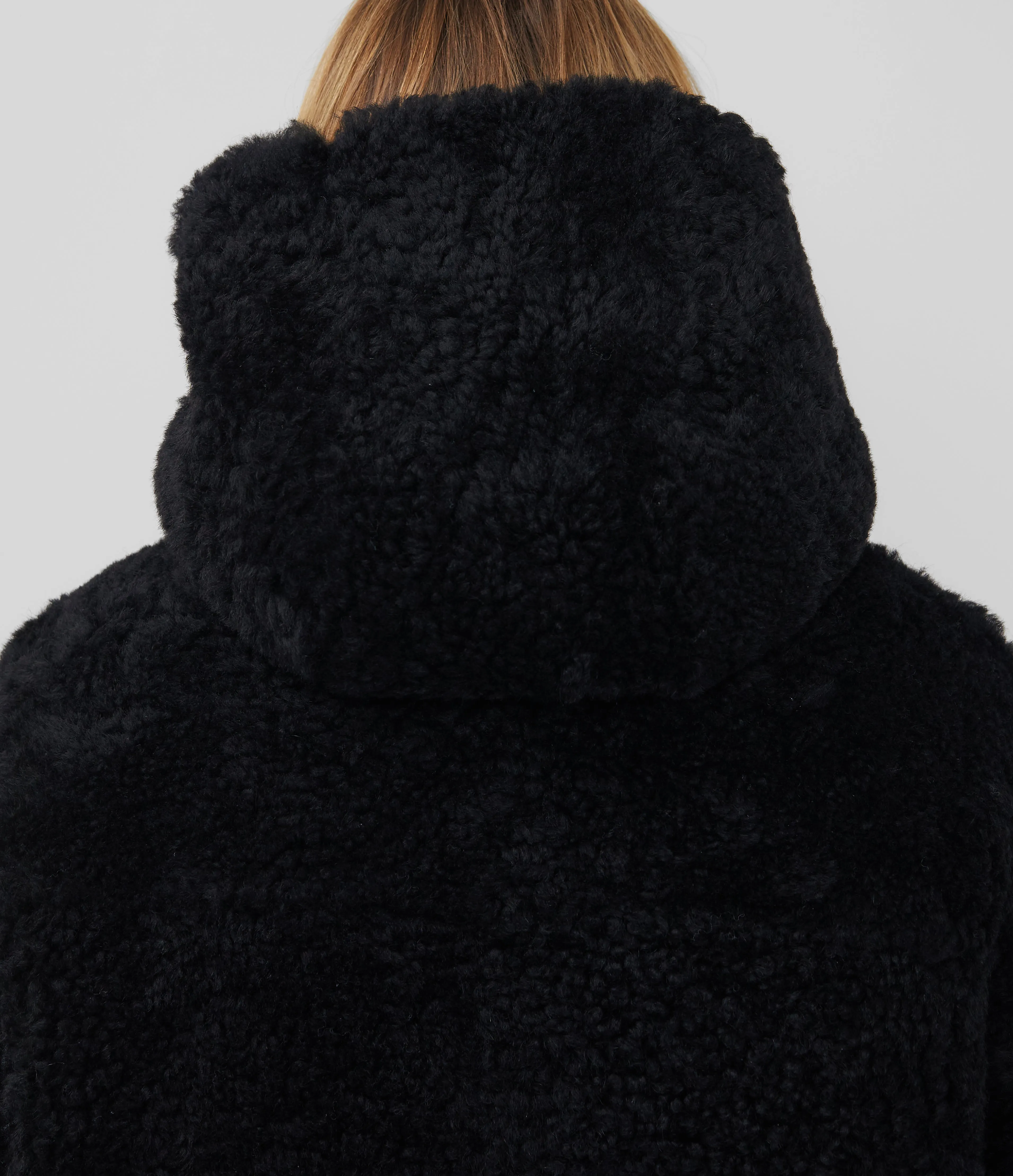 CB HOODED SHEARLING JACKET