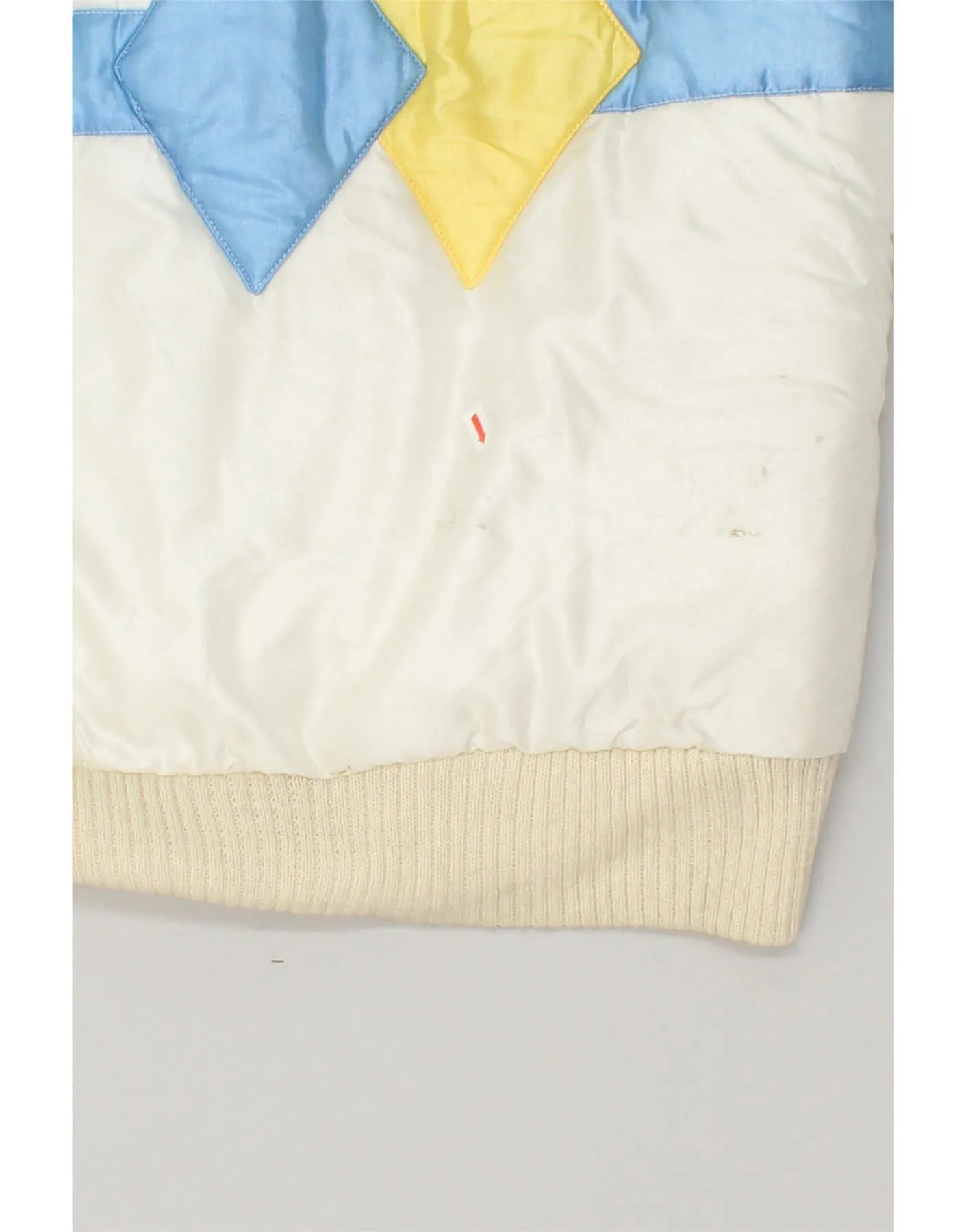 ELLESSE Womens Graphic Padded Gilet IT 48 XL White Geometric Nylon