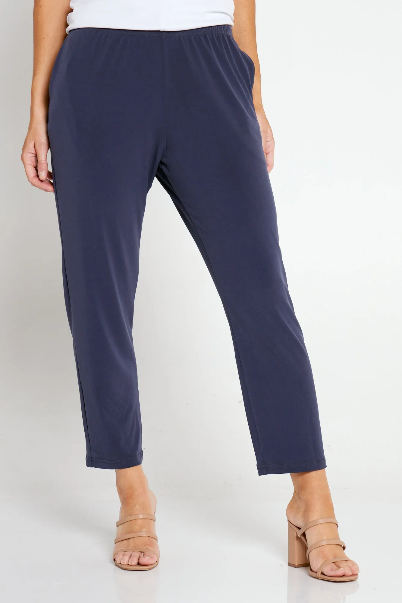 Gianna Pocket Pants Petite - Charcoal