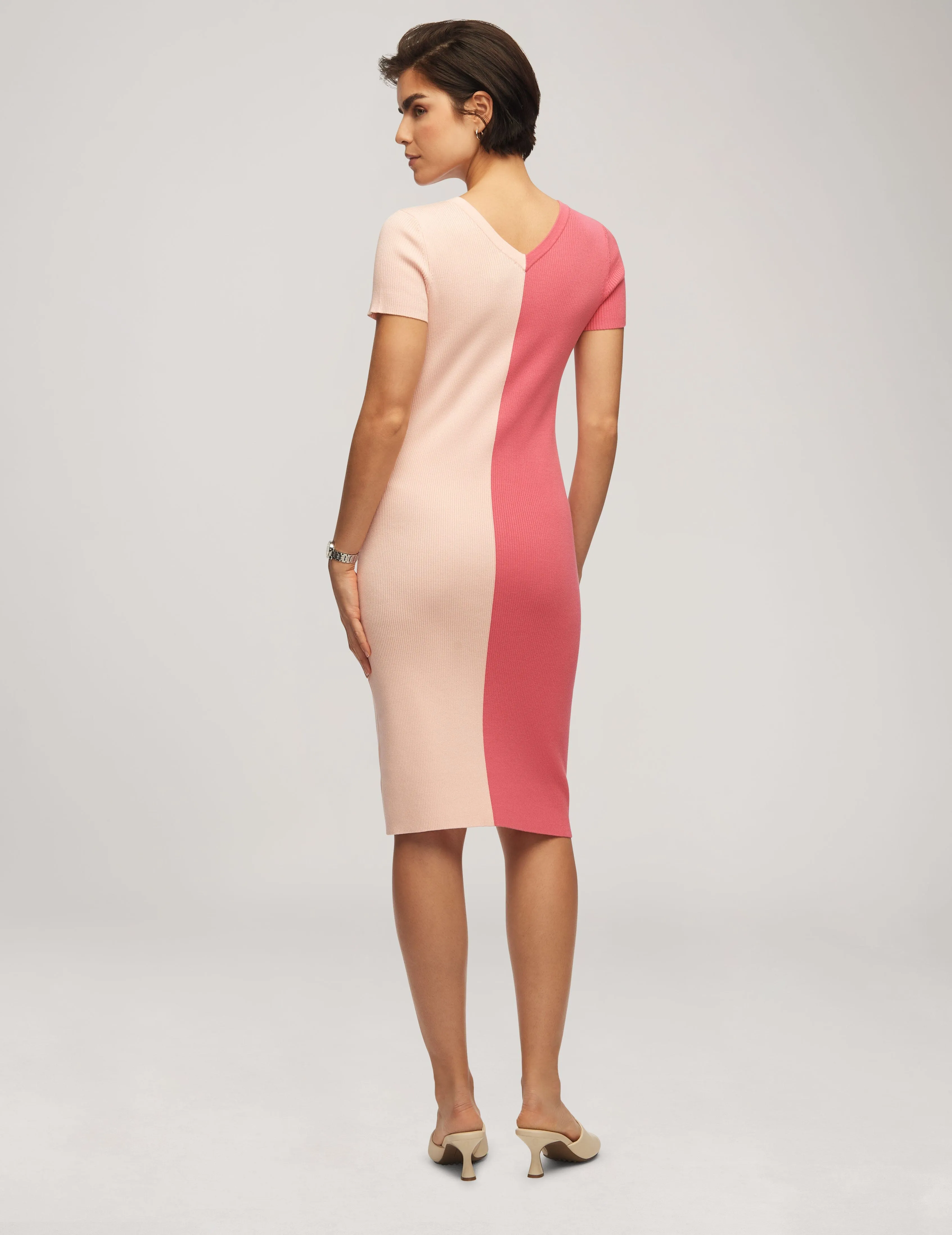 Half/Half Rib Sweater Dress- Sale