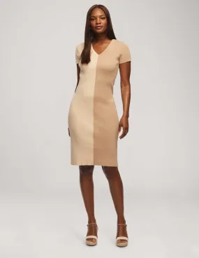 Half/Half Rib Sweater Dress - Sale