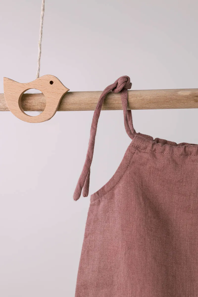 Linen Strap Ruffle Co-ords Set