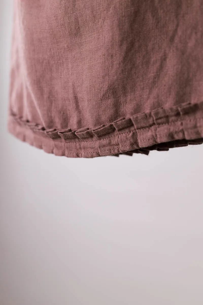 Linen Strap Ruffle Co-ords Set