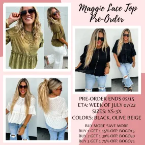 Maggie Lace Top Pre-Order
