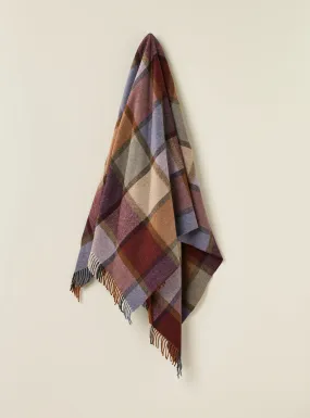 MERINO LAMBSWOOL THROW BLANKET - BLOCK WINDOW DAMSON