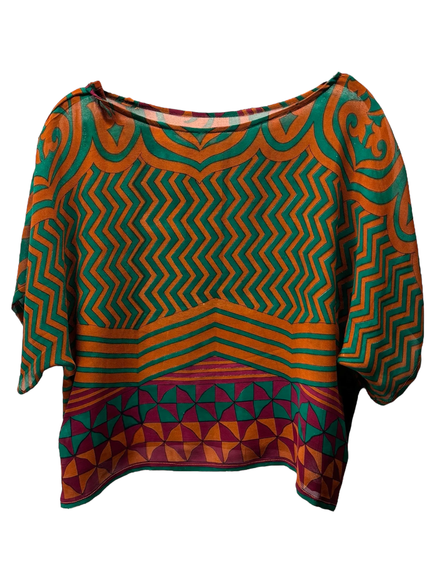 Mitski Sheer Avatar Pure Silk Boxy Top