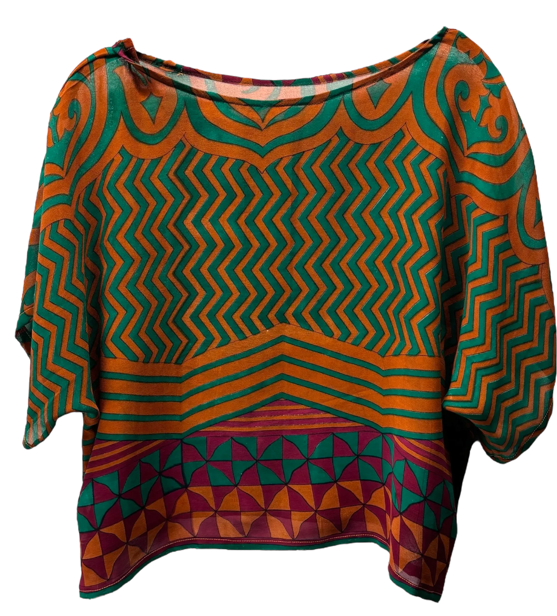 Mitski Sheer Avatar Pure Silk Boxy Top