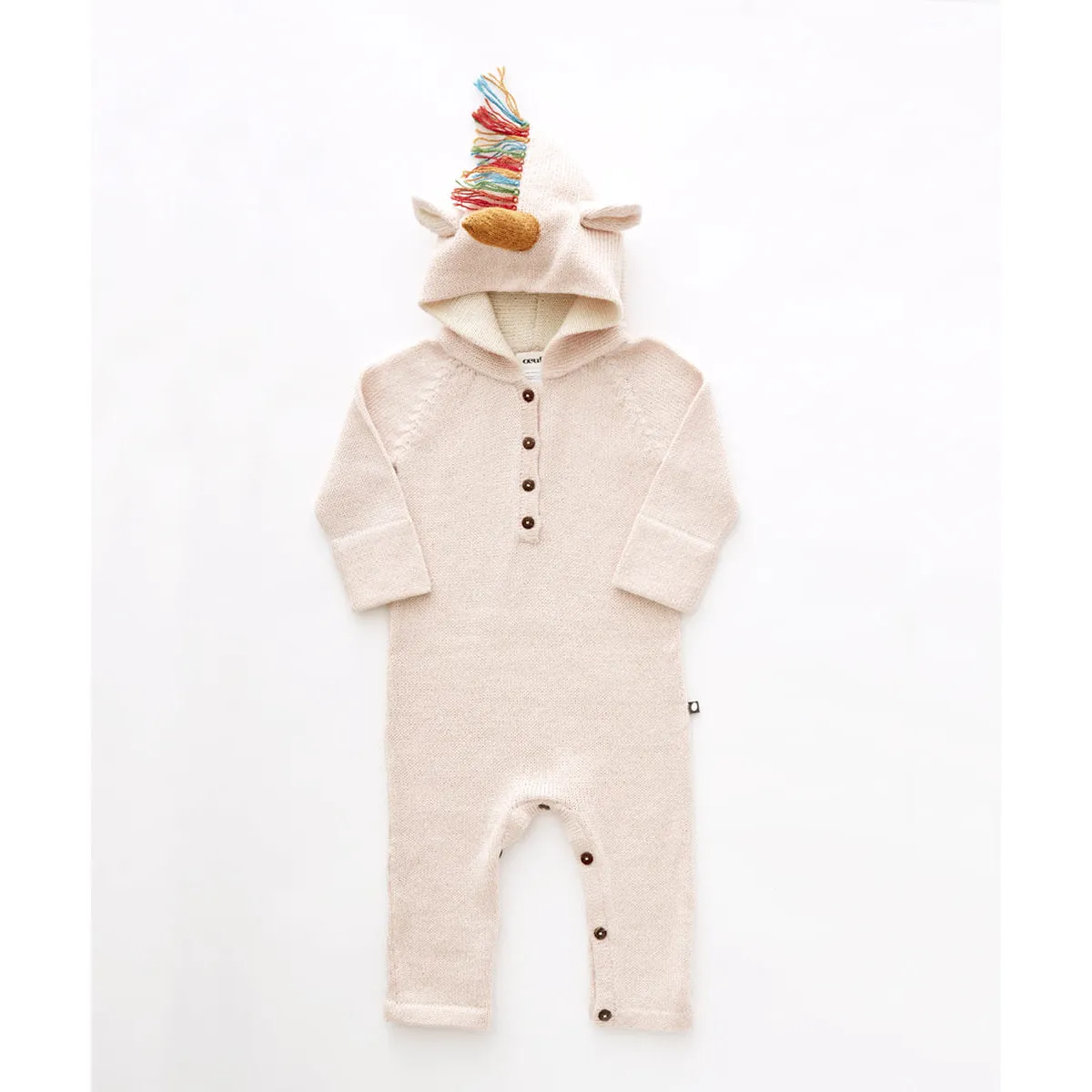 Oeuf Unicorn Hooded Jumper Lt Pink