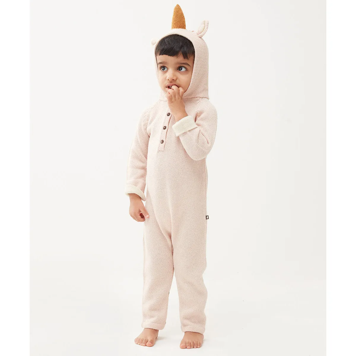 Oeuf Unicorn Hooded Jumper Lt Pink