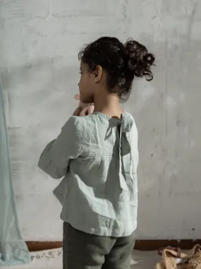 Puff Sleeve Linen Top