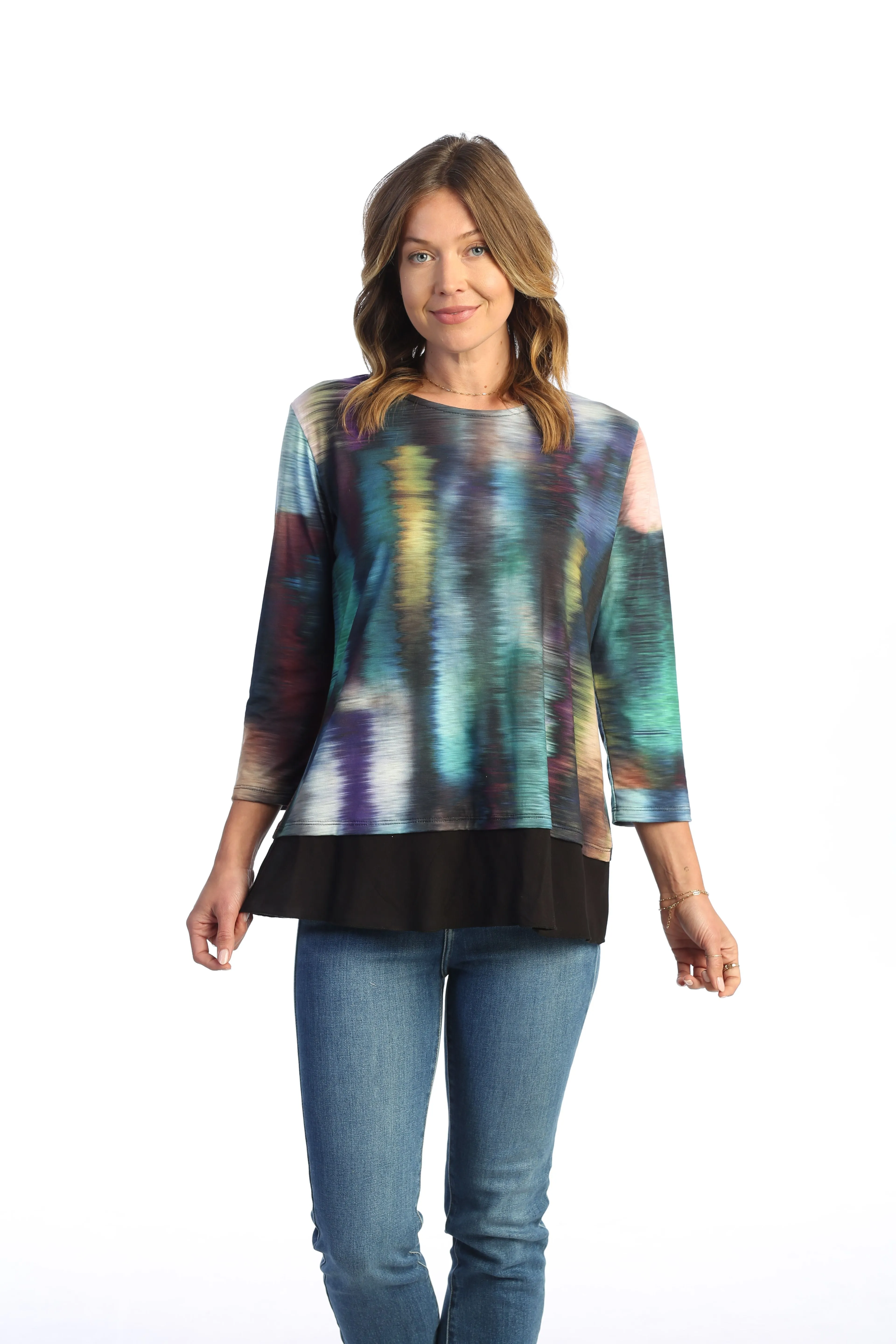 Reflections Sublimination Contrast Hem Top